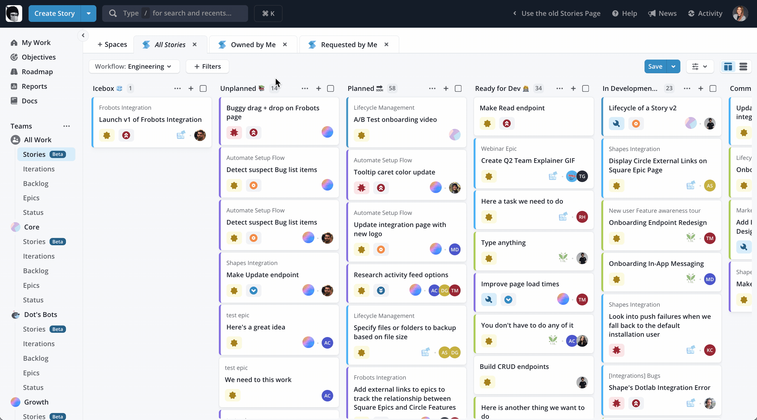 What is the Stories page? – Shortcut Help Center