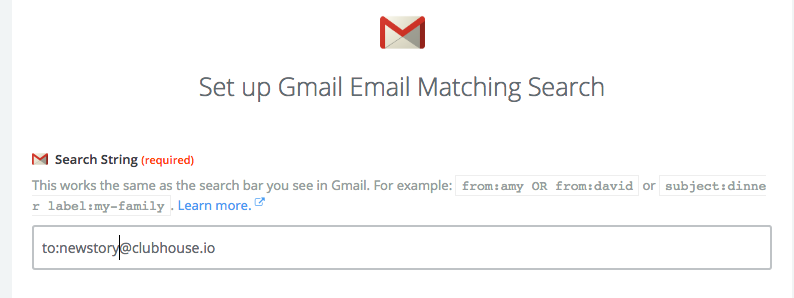 Example Zapier Trigger with Gmail