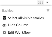 Workflow Columns in Clubhouse